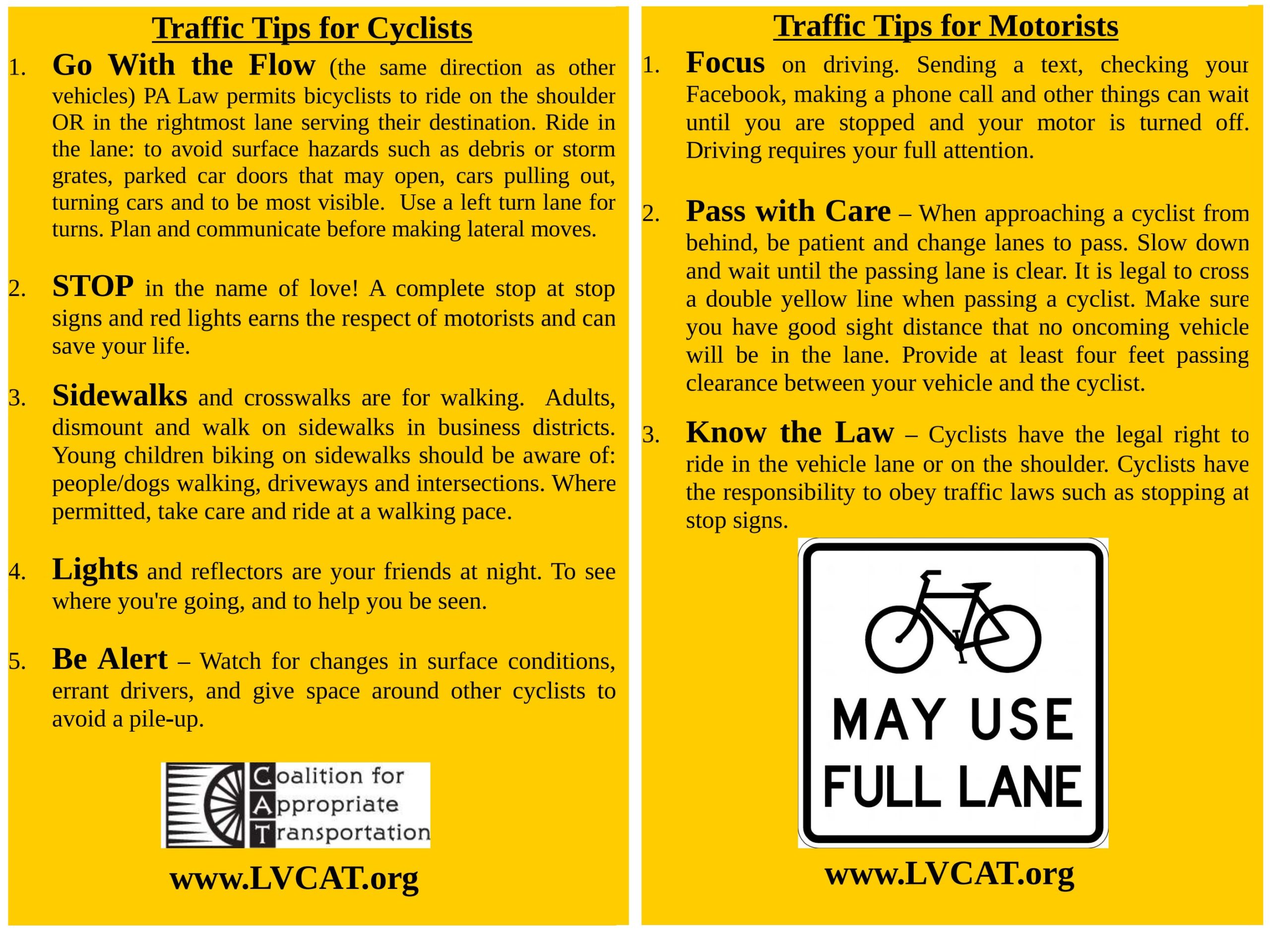 Top Traffic Tips for Cyclists and Motorists