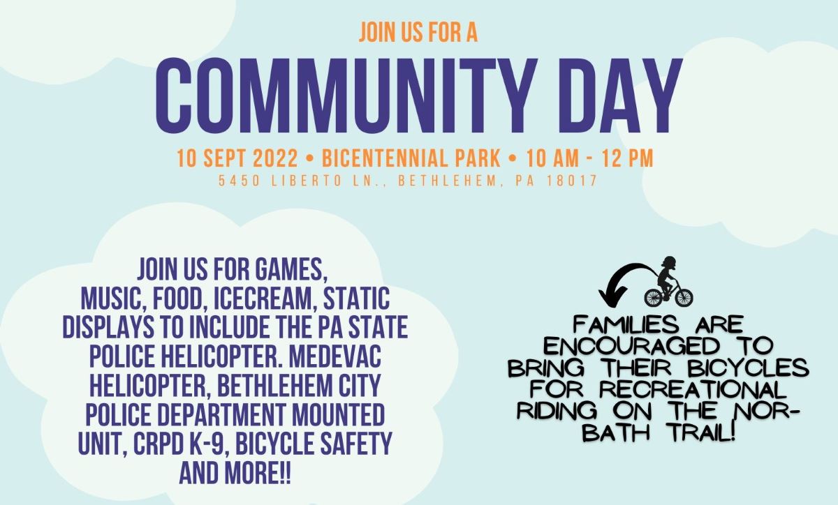 Community Day 9/10@Hanover Twp Bicentennial Park